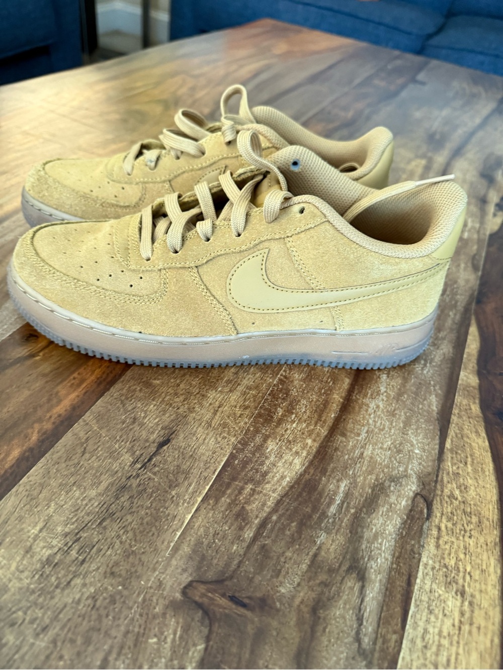 Nike Men's Low Top Suede Sneakers in Wheat/Tan